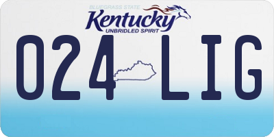 KY license plate 024LIG