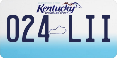 KY license plate 024LII