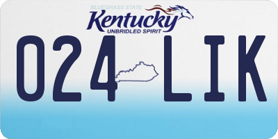 KY license plate 024LIK