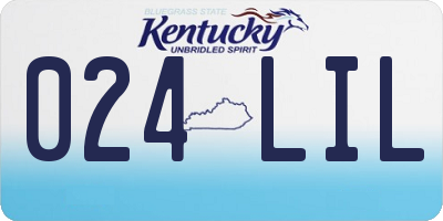KY license plate 024LIL