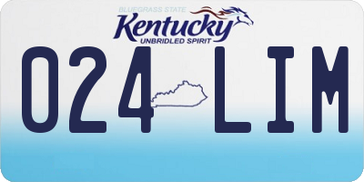 KY license plate 024LIM