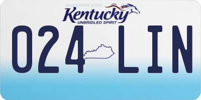 KY license plate 024LIN