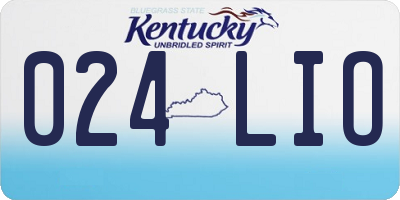 KY license plate 024LIO