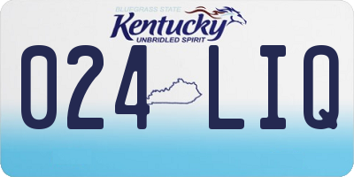 KY license plate 024LIQ