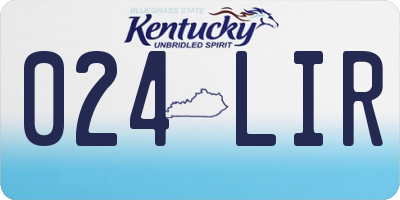 KY license plate 024LIR