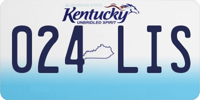 KY license plate 024LIS