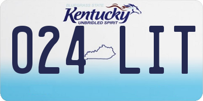 KY license plate 024LIT