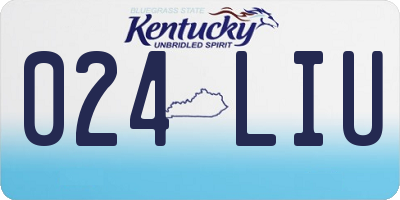 KY license plate 024LIU