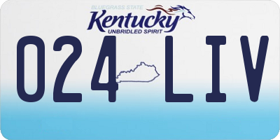 KY license plate 024LIV