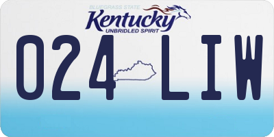 KY license plate 024LIW