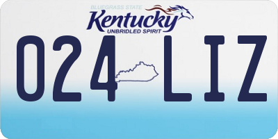 KY license plate 024LIZ