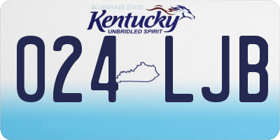 KY license plate 024LJB