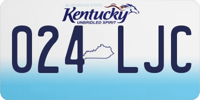 KY license plate 024LJC