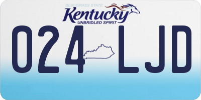 KY license plate 024LJD