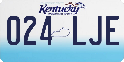KY license plate 024LJE