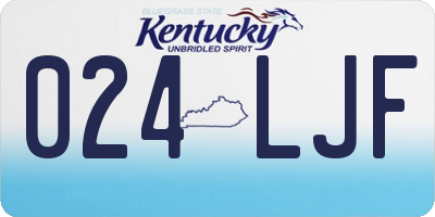 KY license plate 024LJF