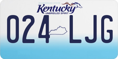 KY license plate 024LJG