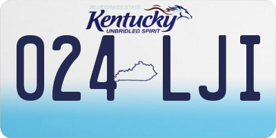 KY license plate 024LJI