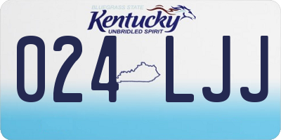 KY license plate 024LJJ