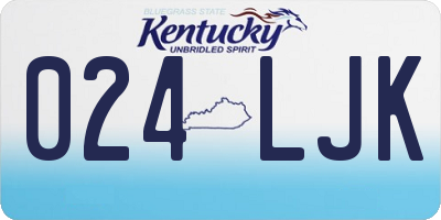 KY license plate 024LJK