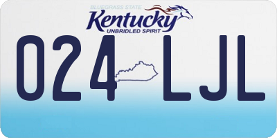 KY license plate 024LJL
