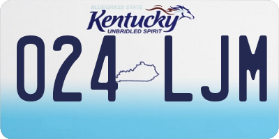 KY license plate 024LJM