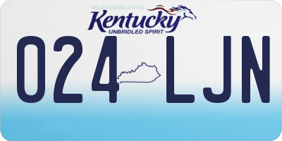KY license plate 024LJN