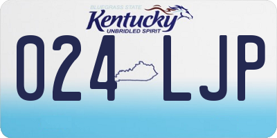 KY license plate 024LJP