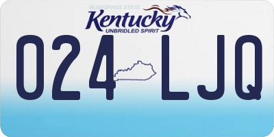 KY license plate 024LJQ