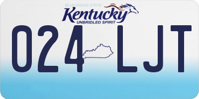 KY license plate 024LJT