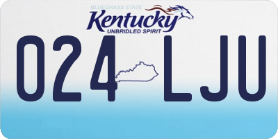 KY license plate 024LJU