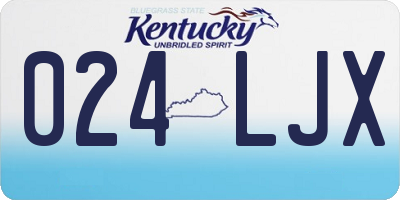 KY license plate 024LJX