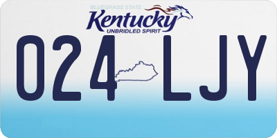 KY license plate 024LJY