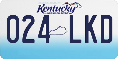 KY license plate 024LKD