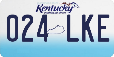 KY license plate 024LKE