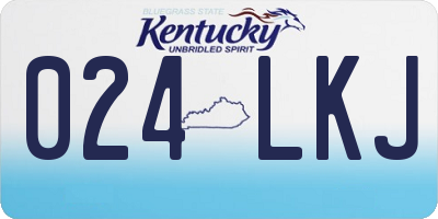 KY license plate 024LKJ