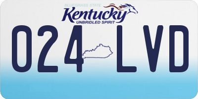 KY license plate 024LVD