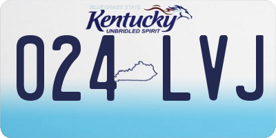 KY license plate 024LVJ