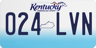 KY license plate 024LVN