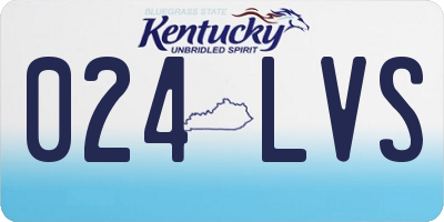 KY license plate 024LVS