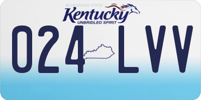 KY license plate 024LVV