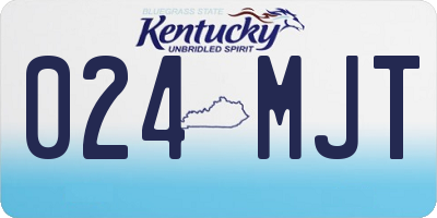 KY license plate 024MJT