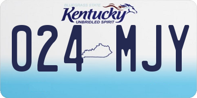 KY license plate 024MJY