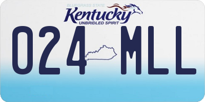 KY license plate 024MLL