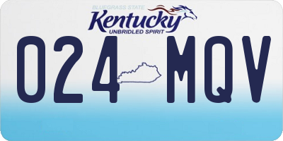 KY license plate 024MQV