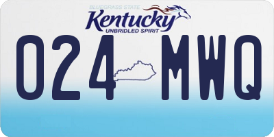 KY license plate 024MWQ