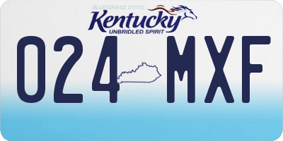 KY license plate 024MXF
