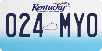 KY license plate 024MYO