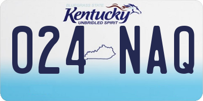 KY license plate 024NAQ