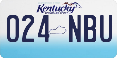 KY license plate 024NBU